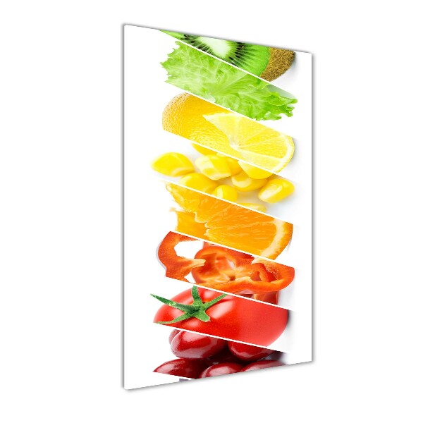 Print on a a glass Vegetables and fruits