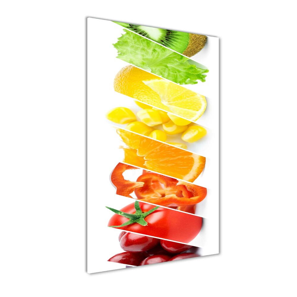 Print on a a glass Vegetables and fruits