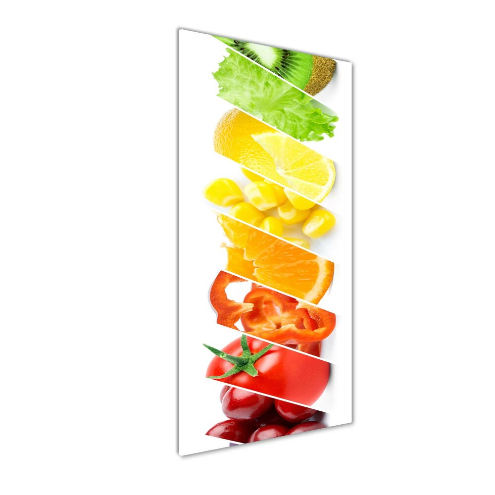 Print on a a glass Vegetables and fruits