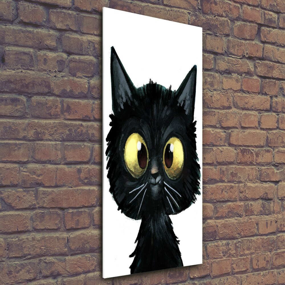 Wall art on glass Cat