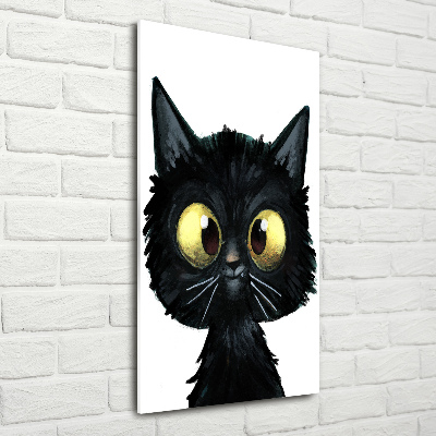 Wall art on glass Cat