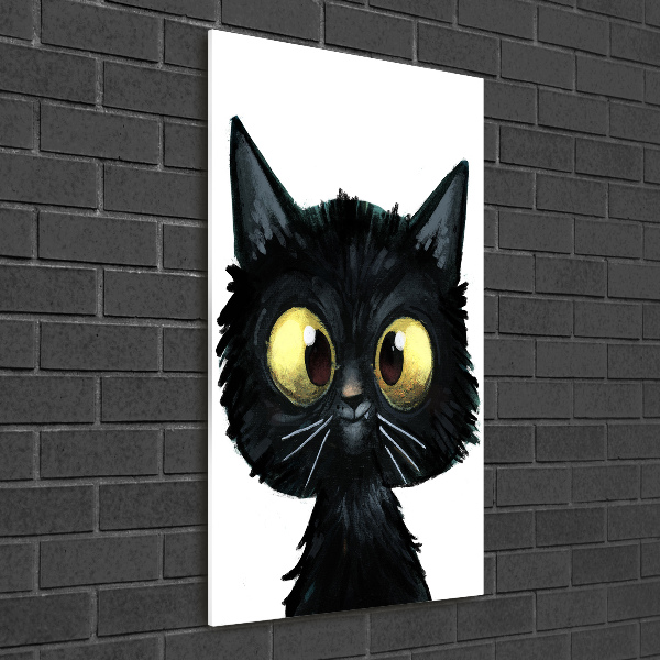 Wall art on glass Cat