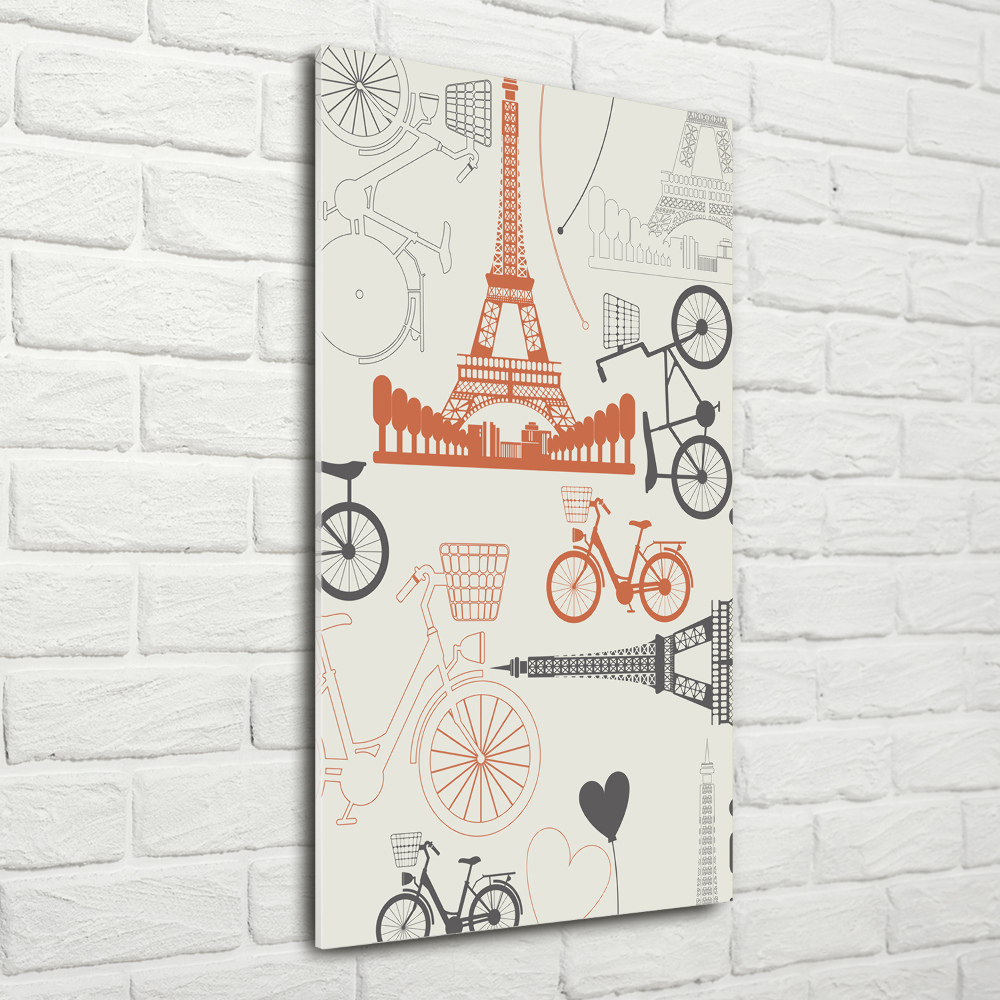 Print on a a glass Symbols of France