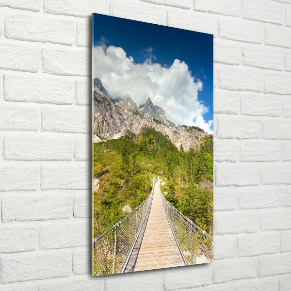 Glass picture wall art Hanging bridge