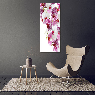 Glass picture wall art Orchid