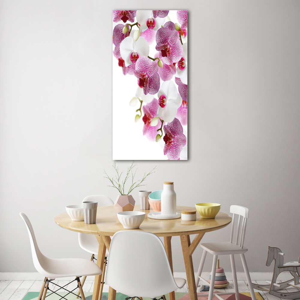 Glass picture wall art Orchid