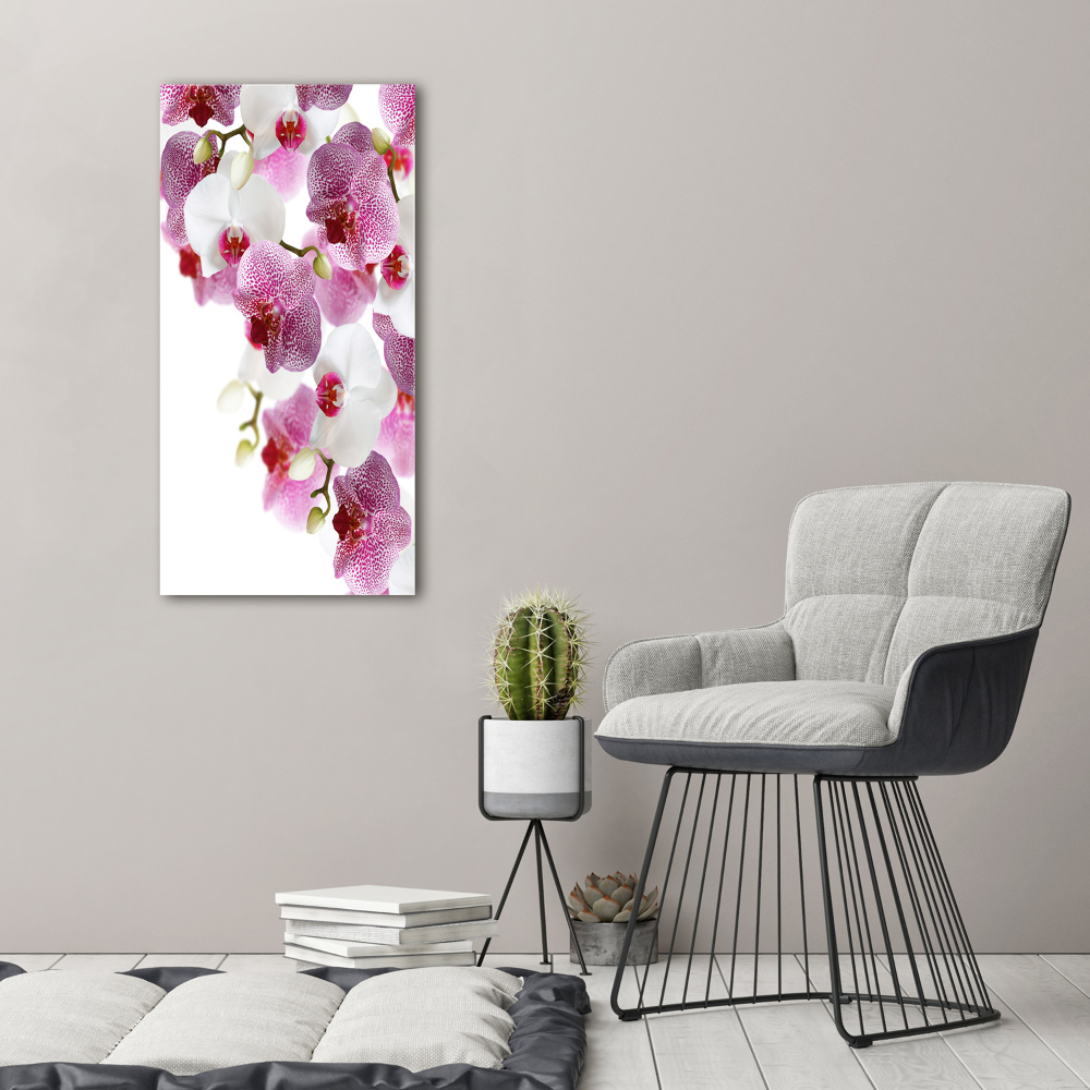 Glass picture wall art Orchid