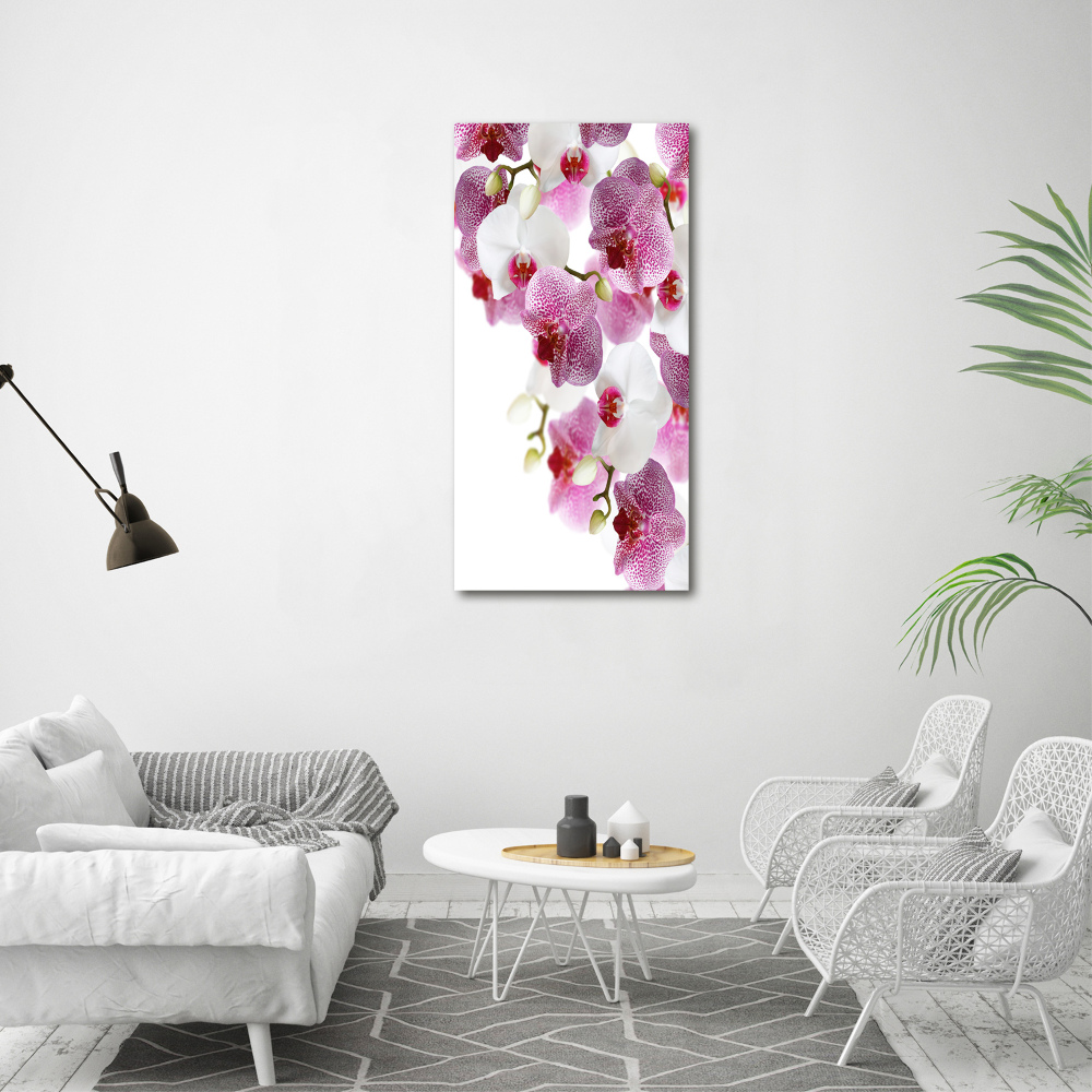 Glass picture wall art Orchid