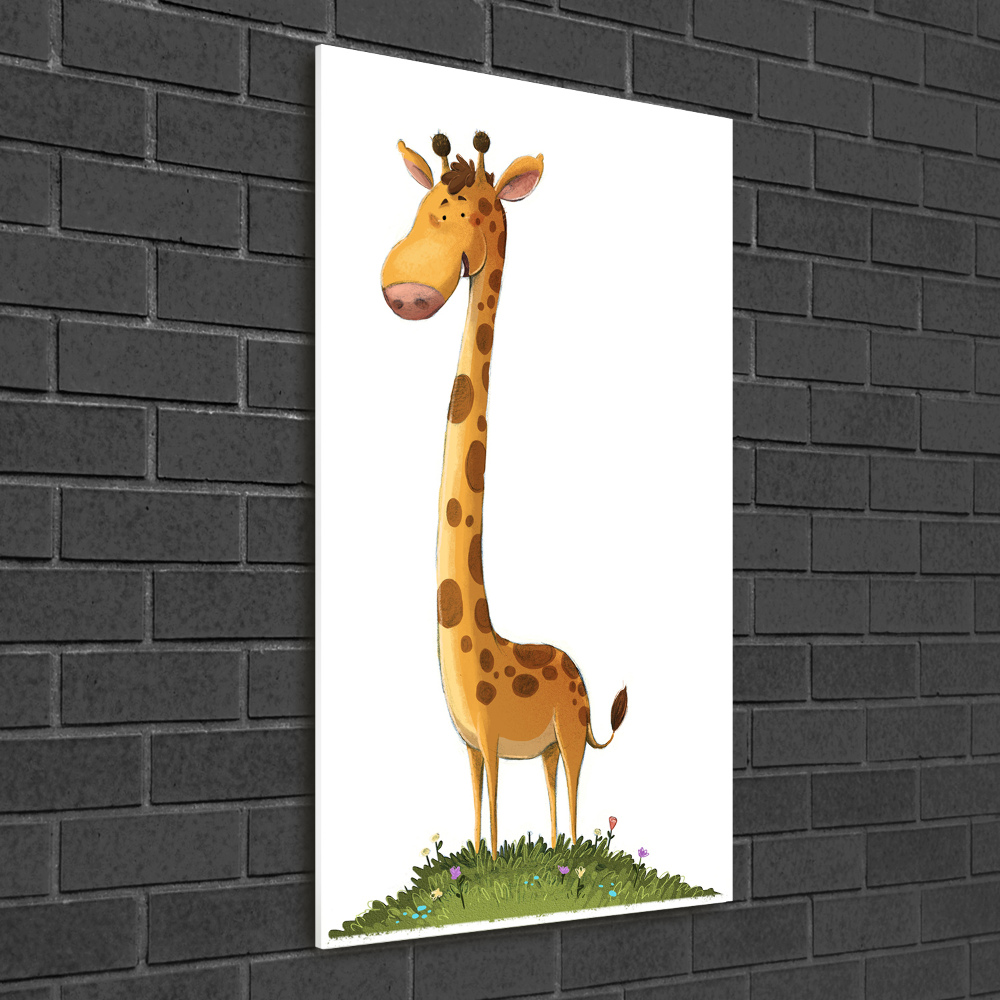 Wall art on glass Giraffe