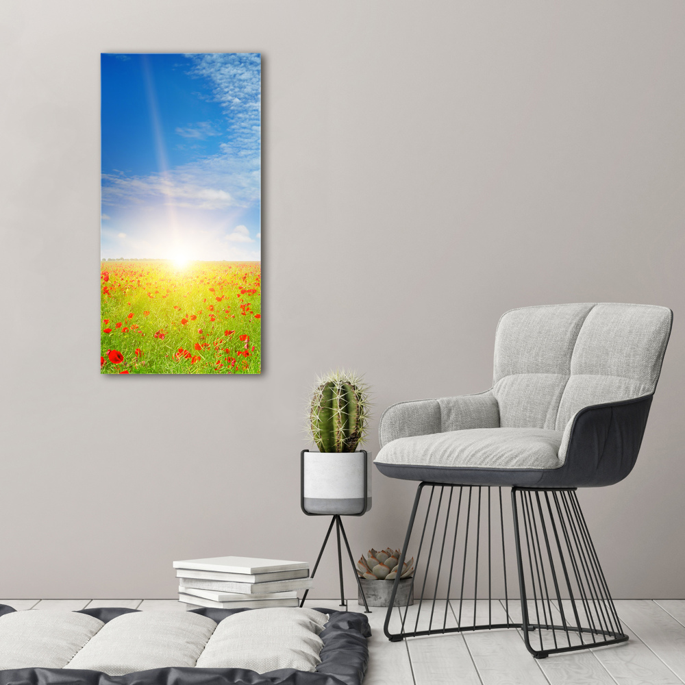 Glass picture wall art Mak field