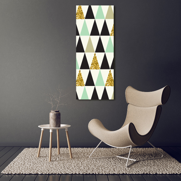 Print on a a glass Colorful triangles