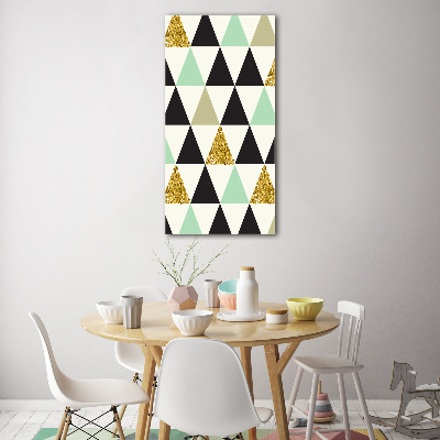 Print on a a glass Colorful triangles