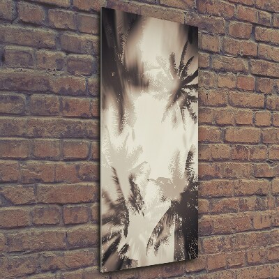 Photo printed on glass Palm trees