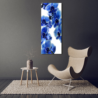 Photo printed on glass Blue orchid