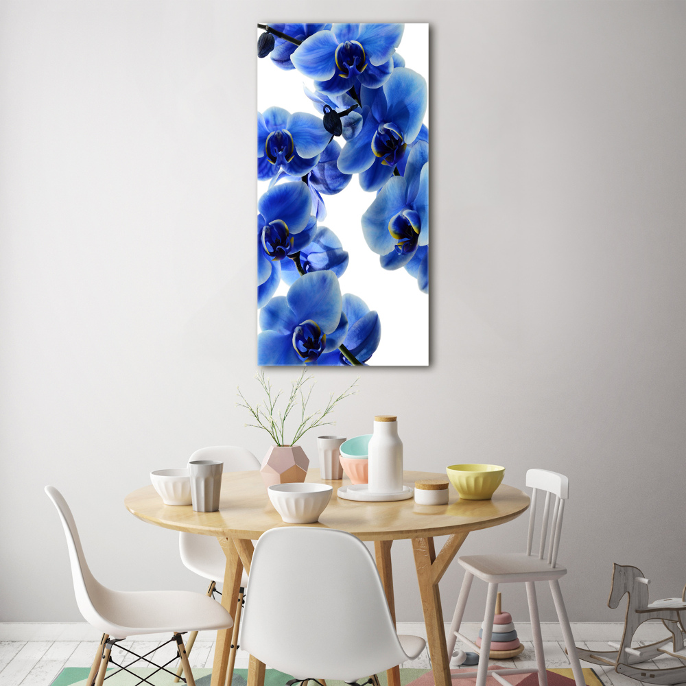 Photo printed on glass Blue orchid