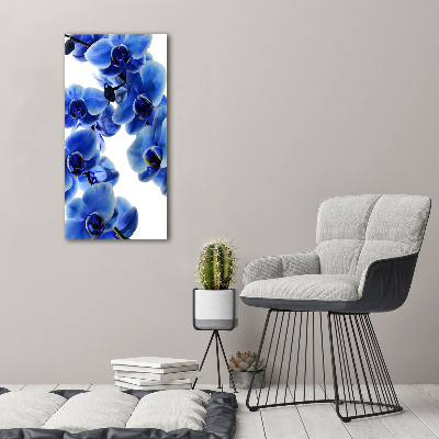 Photo printed on glass Blue orchid