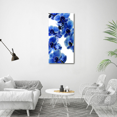 Photo printed on glass Blue orchid