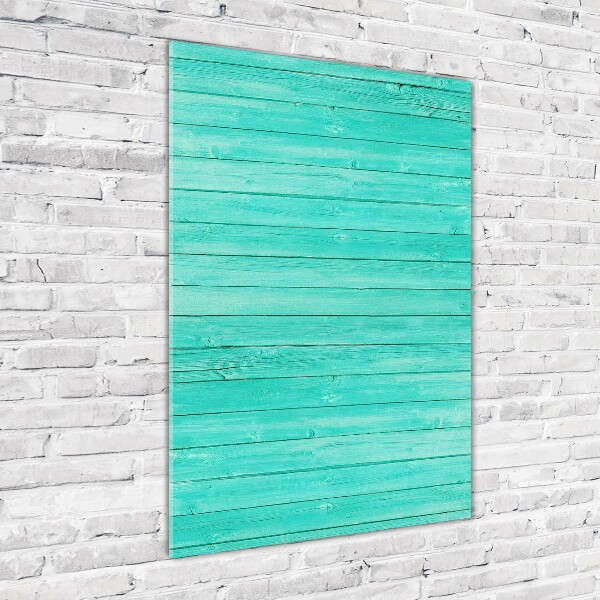 Glass wall art Green boards