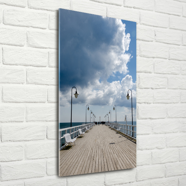 Photo printed on glass Pier in Orłowo