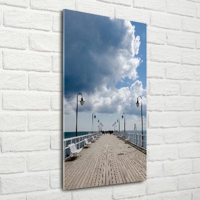 Photo printed on glass Pier in Orłowo