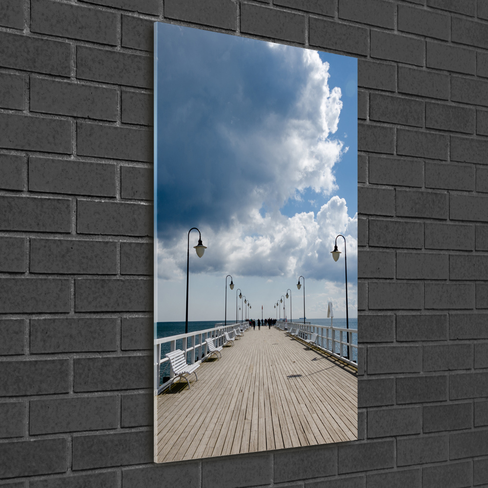 Photo printed on glass Pier in Orłowo