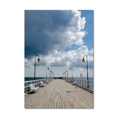 Photo printed on glass Pier in Orłowo