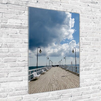 Photo printed on glass Pier in Orłowo