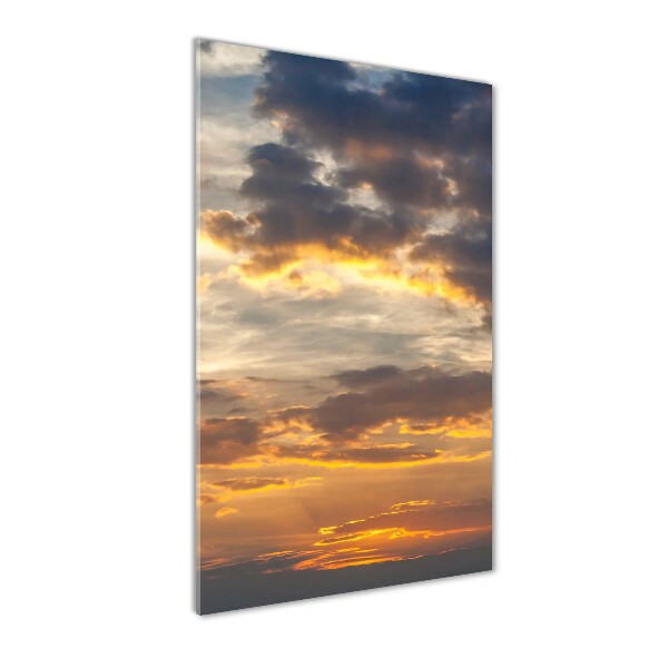 Photo printed on glass Sunset heaven