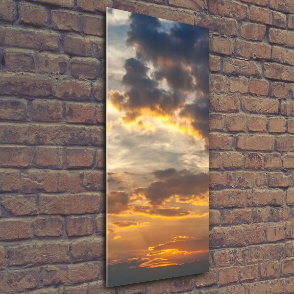 Photo printed on glass Sunset heaven