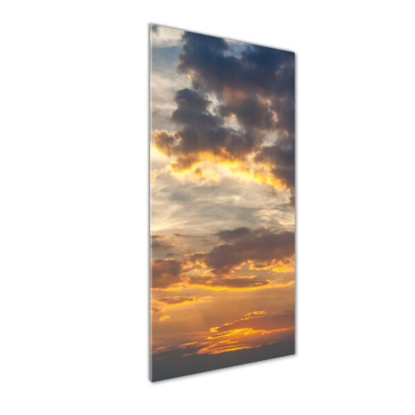 Photo printed on glass Sunset heaven