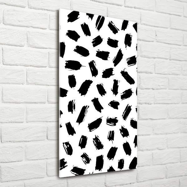 Print on a a glass Black and white spots