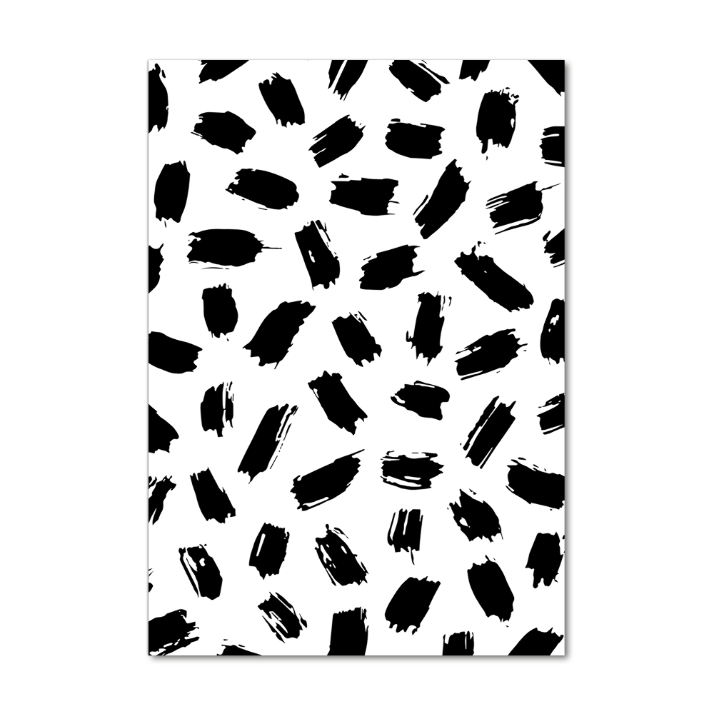 Print on a a glass Black and white spots