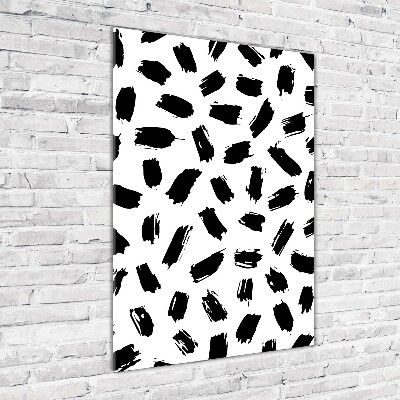 Print on a a glass Black and white spots