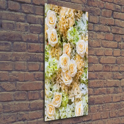 Photo printed on glass Wedding flowers