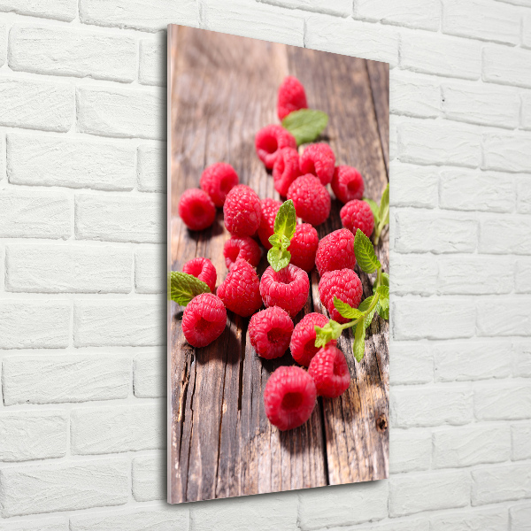 Print on a a glass Raspberries