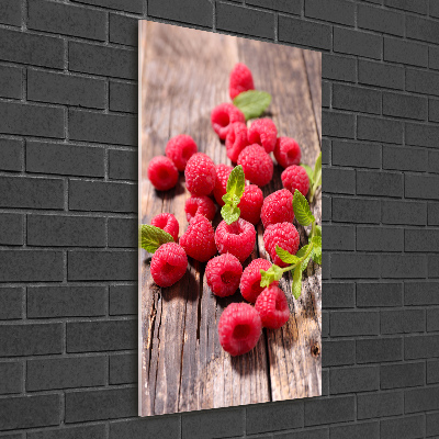 Print on a a glass Raspberries