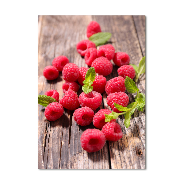 Print on a a glass Raspberries