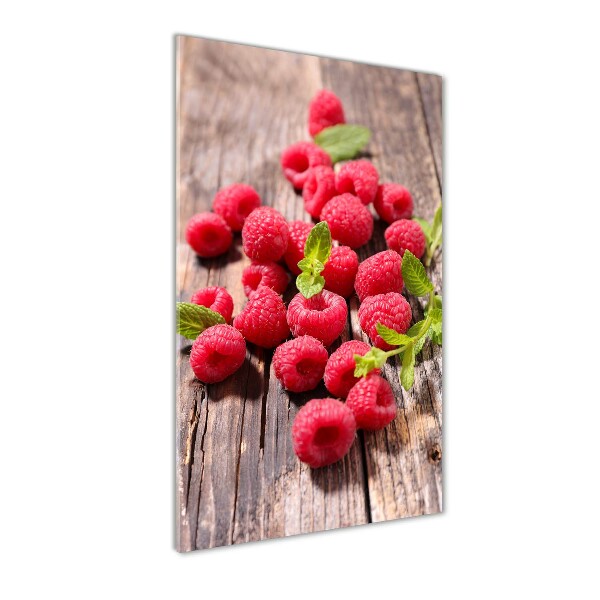 Print on a a glass Raspberries