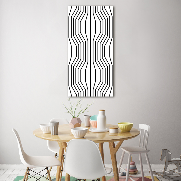 Print on a a glass Geometric lines