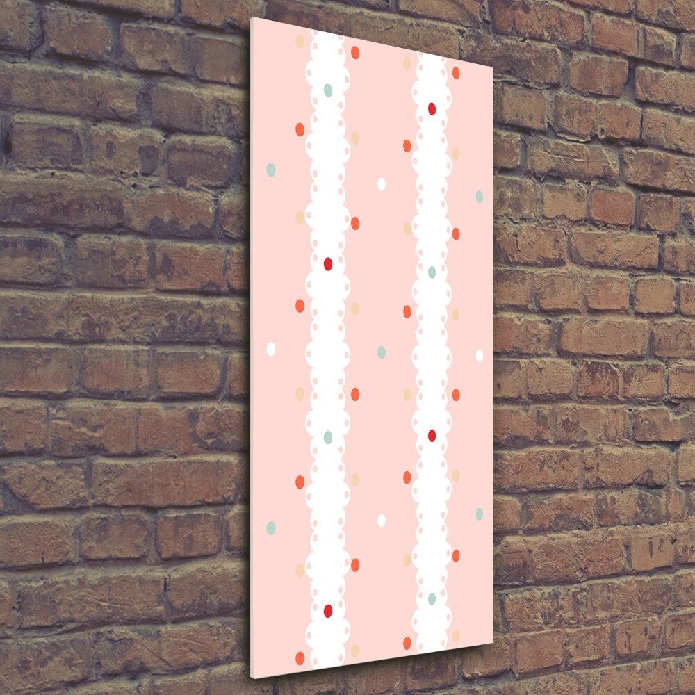 Print on a a glass Colorful dots background