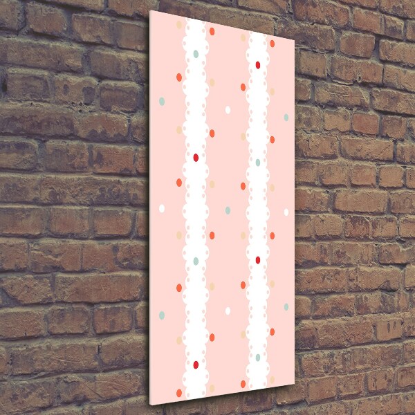 Print on a a glass Colorful dots background