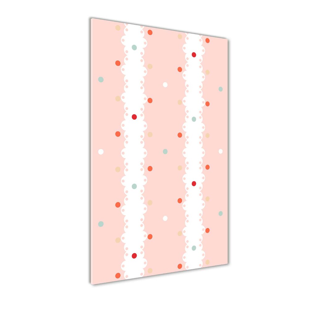 Print on a a glass Colorful dots background