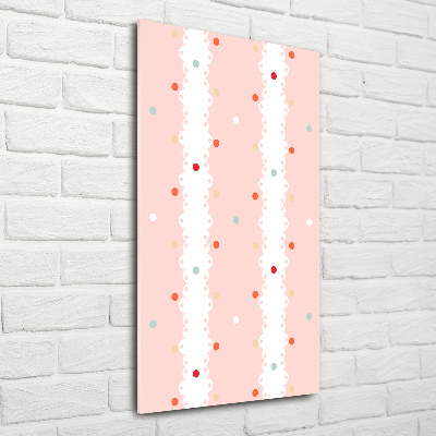 Print on a a glass Colorful dots background