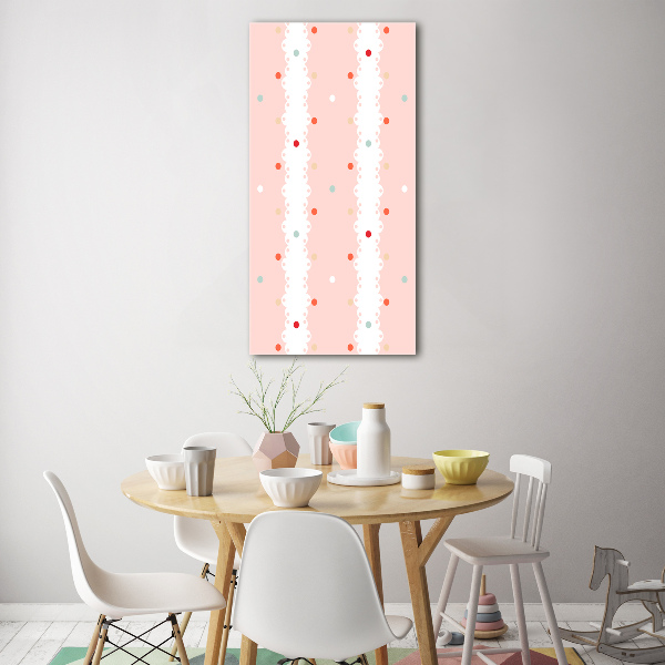 Print on a a glass Colorful dots background