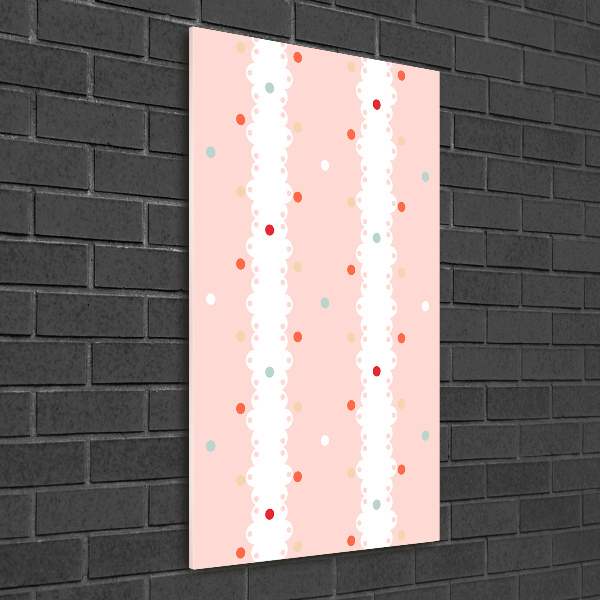 Print on a a glass Colorful dots background