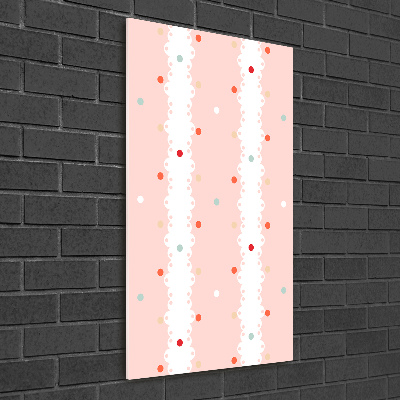 Print on a a glass Colorful dots background