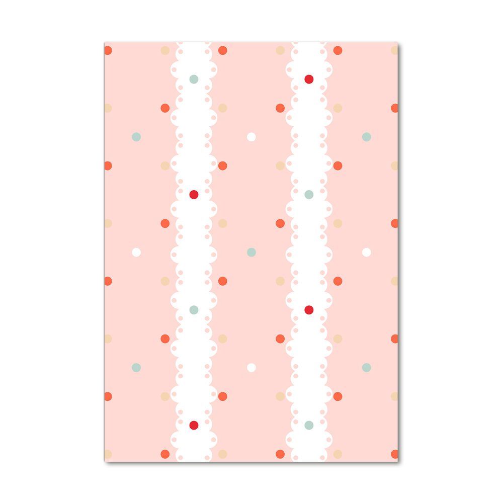 Print on a a glass Colorful dots background