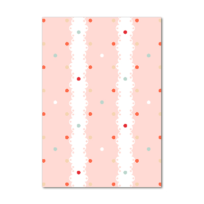 Print on a a glass Colorful dots background