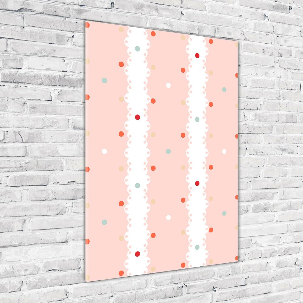 Print on a a glass Colorful dots background