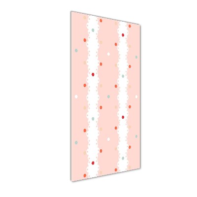 Print on a a glass Colorful dots background